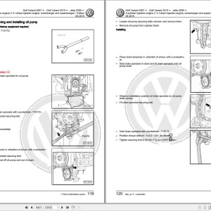 Volkswagen Golf V Variant Plus Jetta 2003-2009 Workshop Service Manual
