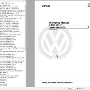 Volkswagen Golf VII Variant Sports Van 2013-2017 Workshop Service Manual