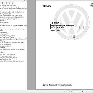 Volkswagen LT 2D 1996-2006 Workshop Service Manual