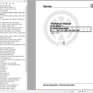 Volkswagen Polo 9N 9N3 9N4 2005-2010 Workshop Service Manual