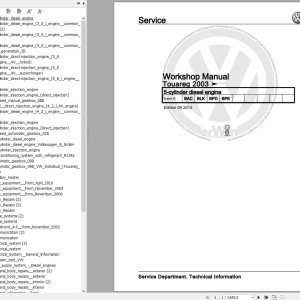 Volkswagen Touareg 7L 7L6 7LA 7P 7P5 7P6 2003-2019 Workshop Service Manual