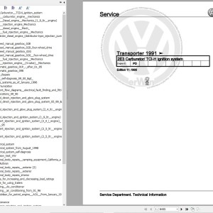 Volkswagen Transporter 70 1990-1996 Workshop Service Manual