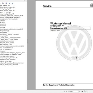 Volkswagen Up! eUp! 12 121 BL1 2012-2020 Workshop Service Manual