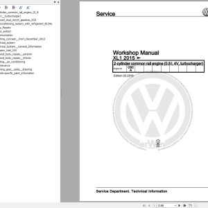 Volkswagen XL1 6Z 6Z0 6Z1 2012-2016 Workshop Service Manual