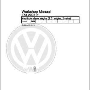 Volkswagen EOS 1F 1F4 1F7 1F8 2006 Workshop Service Manual and Diagrams