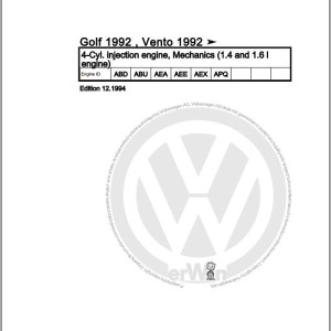 Volkswagen Golf III Vento 1992-1999 Workshop Service Manual