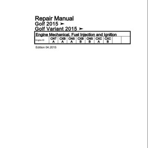 Volkswagen Golf MK7 2012-2020 Workshop Service Manual