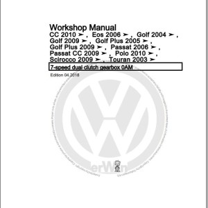 Volkswagen Golf V Plus Jetta 2004-2007 Workshop Service Manual