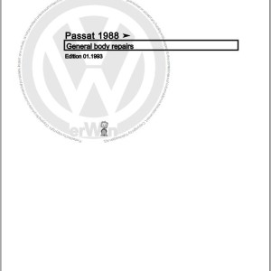 Volkswagen Passat 31 312 315 1988-1994 Workshop Service Manual