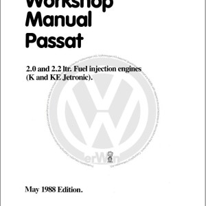 Volkswagen Passat 32 327 328 1982-1988 Workshop Service Manual