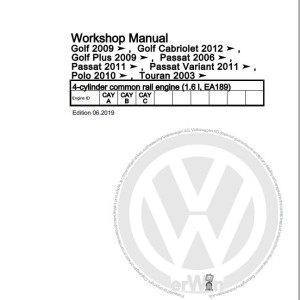 Volkswagen Polo A05 6R 6R1 6C1 9A6 6RS 2010-2015 Workshop Service Manual