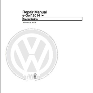 Volkswagen eGolf BE1 2014 Workshop Service Manual