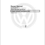 Volkswagen Golf MX AU1 2015-2017 Workshop Service Manual