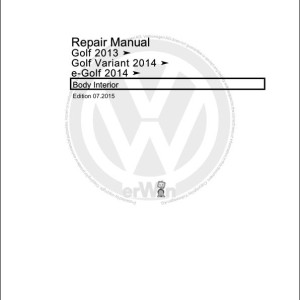 Volkswagen Golf Variant BA5 2014-2017 Workshop Service Manual