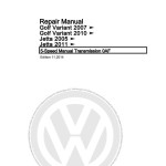 Volkswagen Jetta 16 2011 Workshop Service Manual