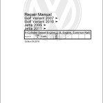 Volkswagen Jetta Sport Wagen Golf Wagon 2008-2013 Workshop Service Manual