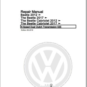 Volkswagen New Beetle Cabrio 5C7 2012 Workshop Service Manual