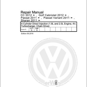 Volkswagen Passat CC 358 2008-2017 Workshop Service Manual