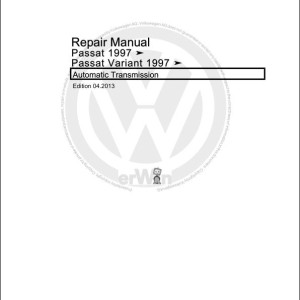 Volkswagen Passat Variant 2001-2005 Workshop Service Manual