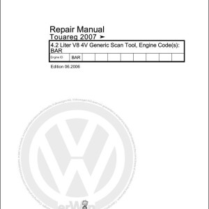 Volkswagen Touareg 7L 2005-2011 Workshop Service Manual