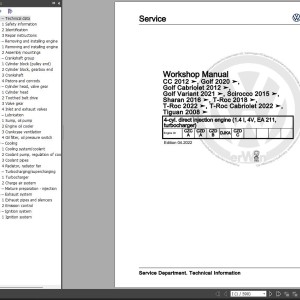 Volkswagen Golf VI Cabriolet Wiring Diagrams Maintenance and Repair Manuals