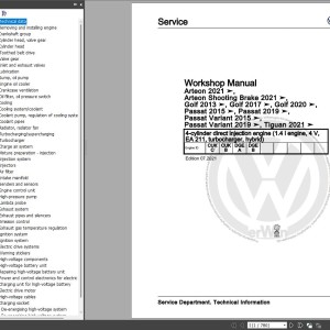 Volkswagen Golf VII Sportsvan Wiring Diagrams Maintenance and Repair Manuals