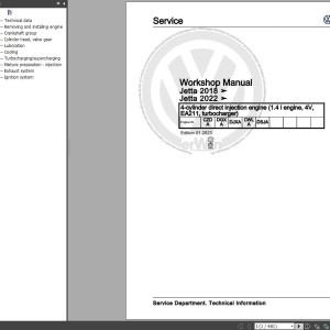 Volkswagen Jetta 2014 onward to 2022 Wiring Diagrams Maintenance and Repair Manuals