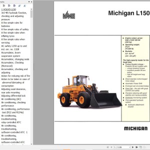 Volvo Michigan L150 Service and Repair Manual