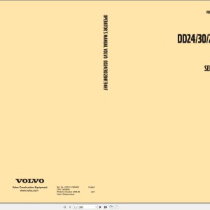 Volvo DD24 to D34HF Operation Manual VOE21A1004682