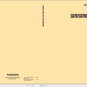 Volvo SD70 SD70D SD70DA Operation Manual VOE21A1004910