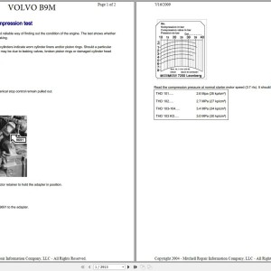Volvo B9S Bus Service Repair Manual
