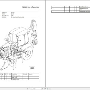 Volvo BL70 Backhoe Loader Parts Catalog