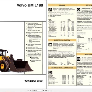 Volvo BM L180 Wheel Loader Service Repair Manual