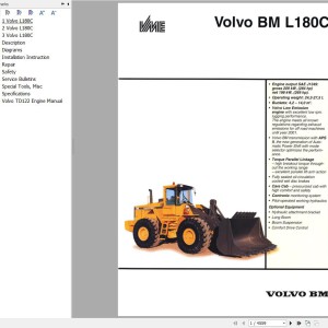 Volvo BM L180C Wheel Loader Service and Repair Manual