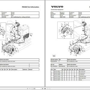 Volvo EC210 Excavator Parts Catalog