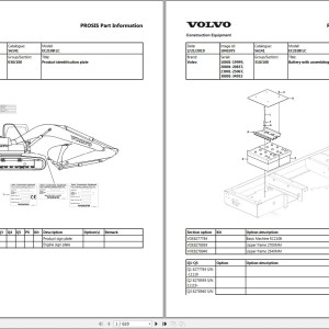 Volvo EC210B LC Excavator Parts Catalog