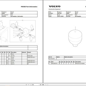 Volvo EC25 Excavator Parts Catalog