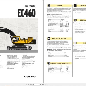 Volvo EC460 Excavator Parts Catalog