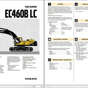 Volvo EC460B LC Excavator Service Repair Manual