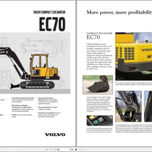 Volvo EC70 Excavator Parts Catalog