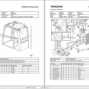 Volvo ECR235DL Excavator Parts Catalog