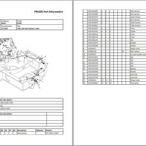 Volvo ECR58 Excavator Parts Catalog