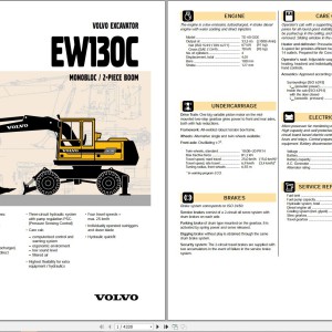 Volvo EW130C Excavator Service Repair Manual