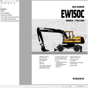 Volvo EW150C Excavator Service and Repair Manual