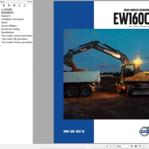 Volvo EW160C Excavator Service and Repair Manual