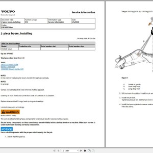 Volvo EW160E Excavator Service and Repair Manual