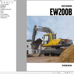 Volvo EW200B Excavator Service and Repair Manual