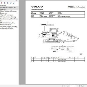 Volvo FC2421C Forestry Carriers Parts Catalog