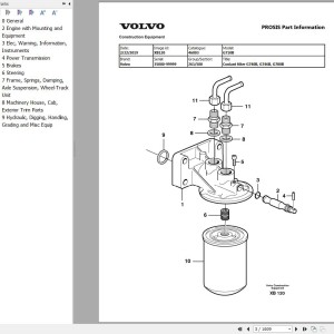 Volvo G710B Motor Grader Parts Catalog