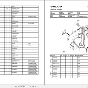 Volvo G726B Motor Grader Parts Catalog